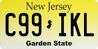 NJ license plate C99IKL