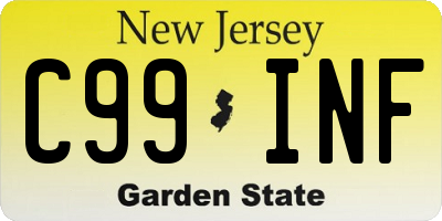 NJ license plate C99INF