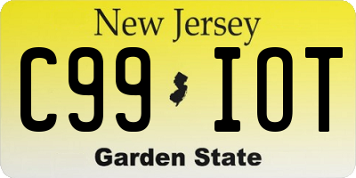 NJ license plate C99IOT