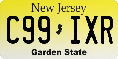 NJ license plate C99IXR