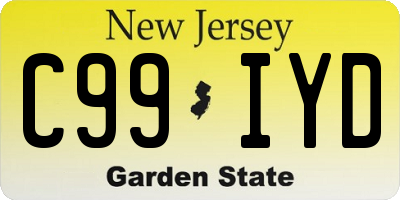 NJ license plate C99IYD