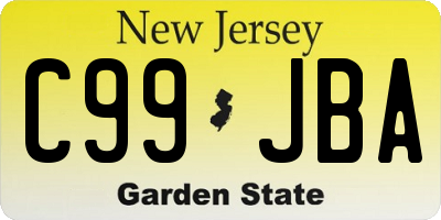 NJ license plate C99JBA