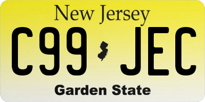 NJ license plate C99JEC