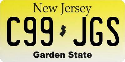 NJ license plate C99JGS