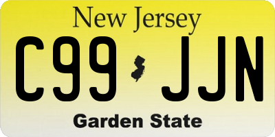 NJ license plate C99JJN