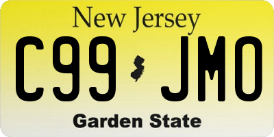 NJ license plate C99JMO