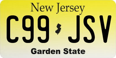 NJ license plate C99JSV