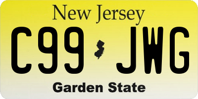 NJ license plate C99JWG
