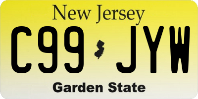NJ license plate C99JYW