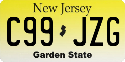 NJ license plate C99JZG