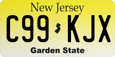 NJ license plate C99KJX