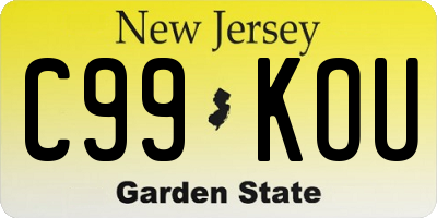 NJ license plate C99KOU