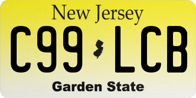 NJ license plate C99LCB