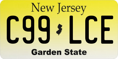 NJ license plate C99LCE