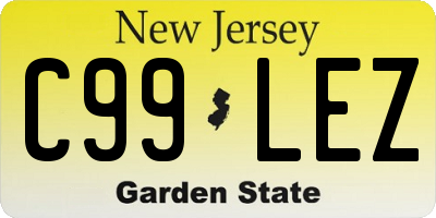 NJ license plate C99LEZ