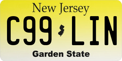 NJ license plate C99LIN
