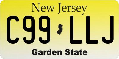 NJ license plate C99LLJ