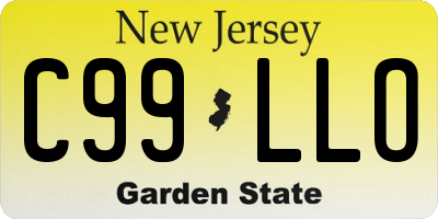 NJ license plate C99LLO