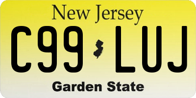 NJ license plate C99LUJ