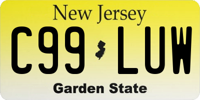 NJ license plate C99LUW