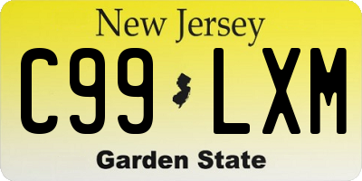 NJ license plate C99LXM