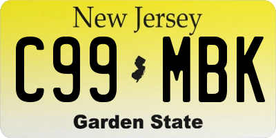 NJ license plate C99MBK