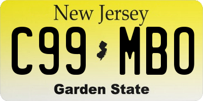 NJ license plate C99MBO
