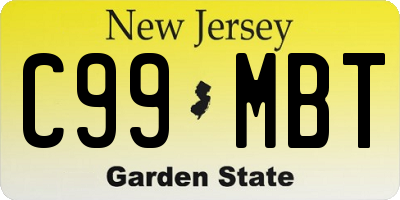 NJ license plate C99MBT