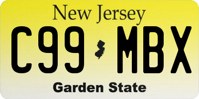NJ license plate C99MBX
