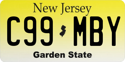 NJ license plate C99MBY
