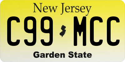 NJ license plate C99MCC