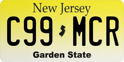 NJ license plate C99MCR
