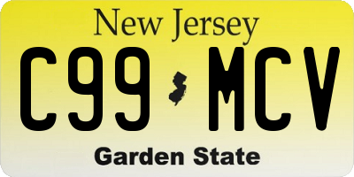 NJ license plate C99MCV