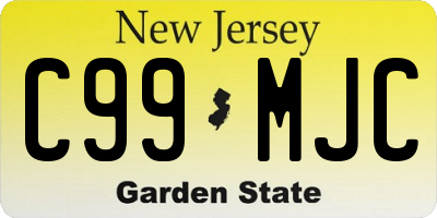 NJ license plate C99MJC