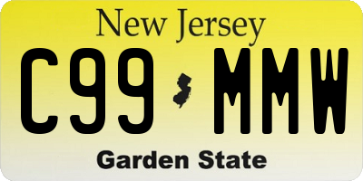 NJ license plate C99MMW