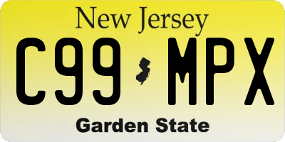 NJ license plate C99MPX
