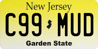 NJ license plate C99MUD