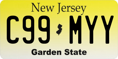 NJ license plate C99MYY