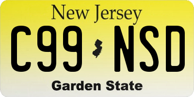 NJ license plate C99NSD