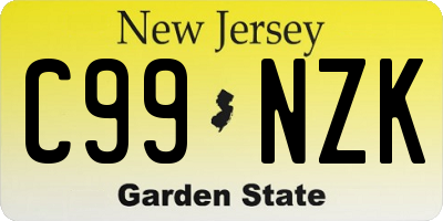 NJ license plate C99NZK