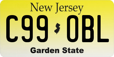 NJ license plate C99OBL