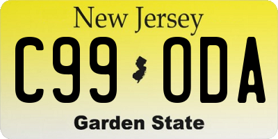 NJ license plate C99ODA
