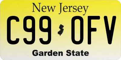 NJ license plate C99OFV