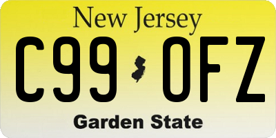 NJ license plate C99OFZ