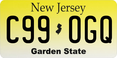NJ license plate C99OGQ