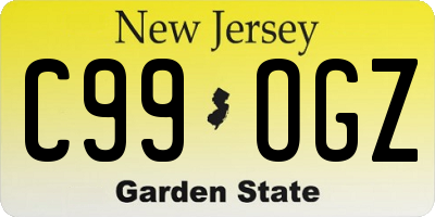 NJ license plate C99OGZ
