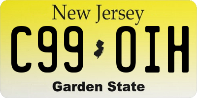 NJ license plate C99OIH