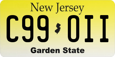 NJ license plate C99OII