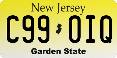 NJ license plate C99OIQ