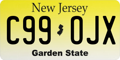 NJ license plate C99OJX
